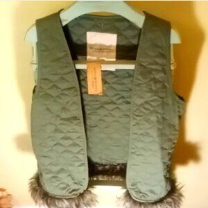 Ralph Lauren Denim Supply Size XSmall Green/Olive/Sage Quilted Vest Fits Medium